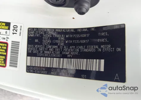 2018 Toyota Sienna Xle 8 Passenger from USA, damaged, VIN 5TDYZ3DC3JS965061